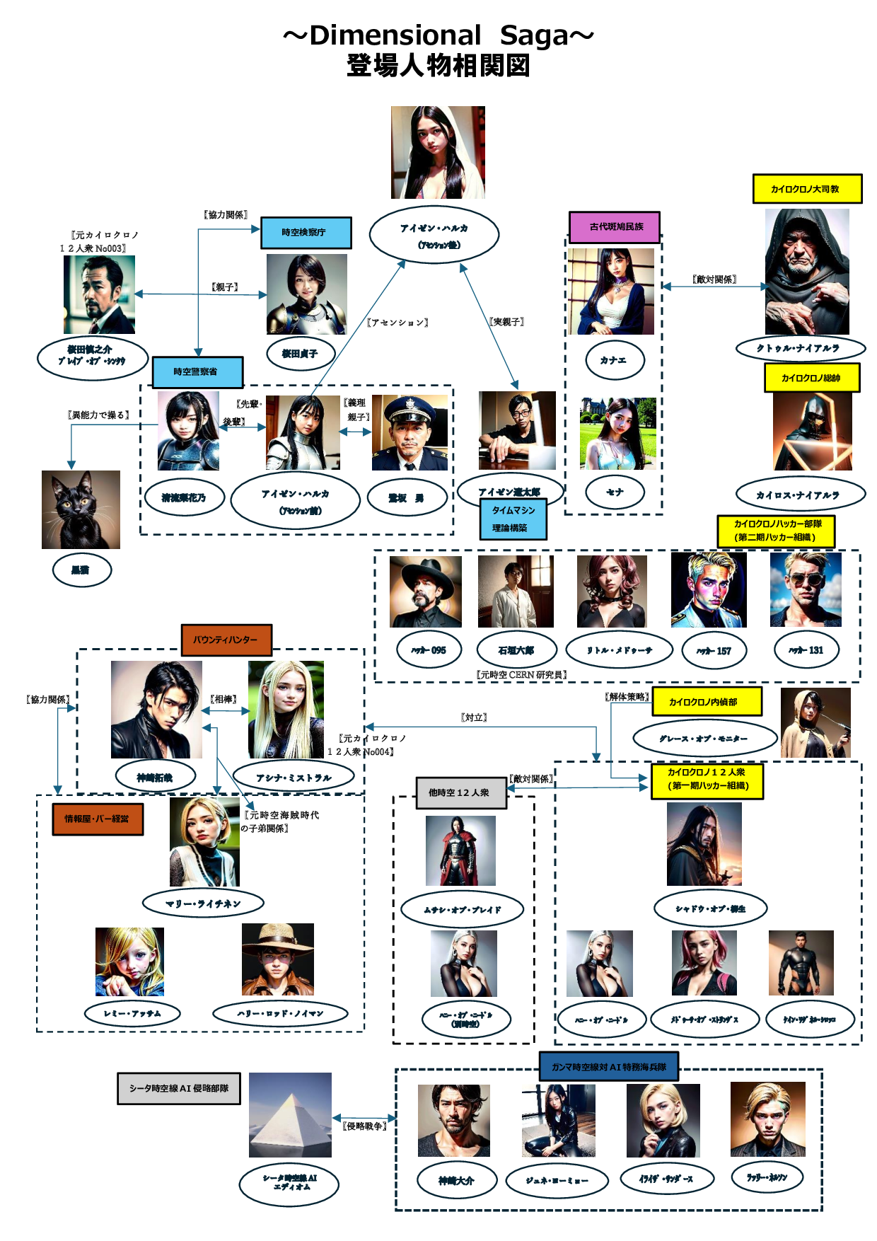 ディメンションズ人物相関図