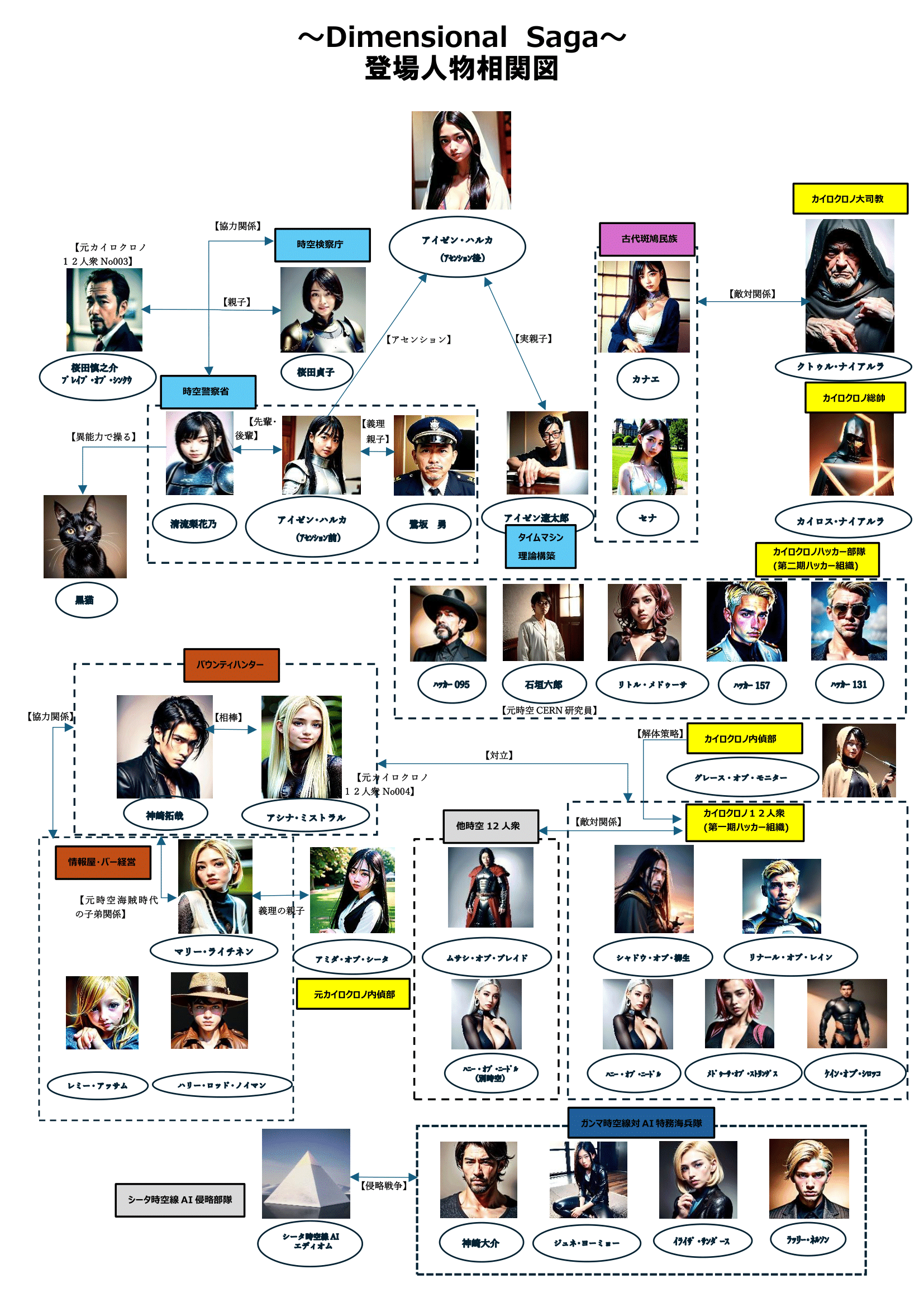 ディメンションズ人物相関図