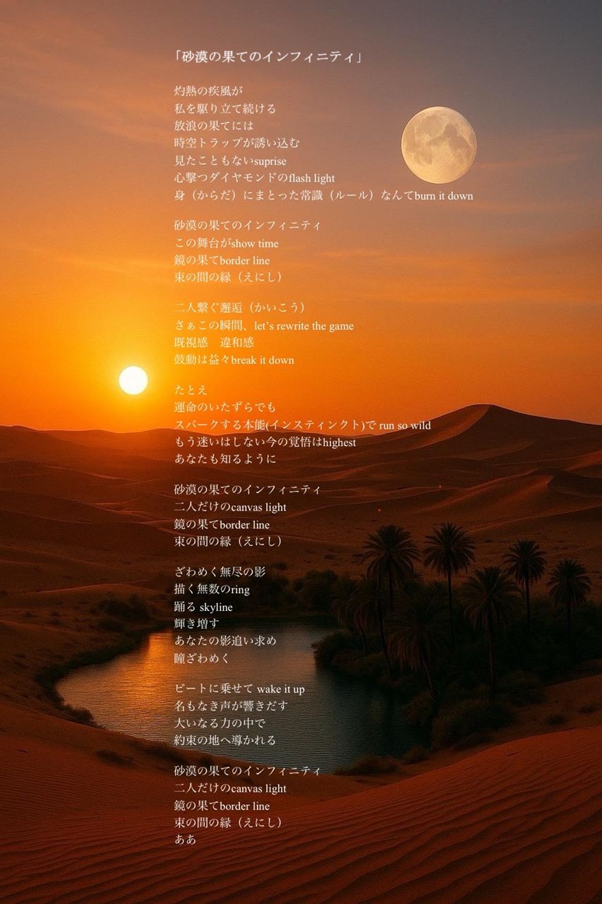 邂逅のアシナ 外伝６ 主題歌「砂漠の果てのインフィニティ」歌詞カード